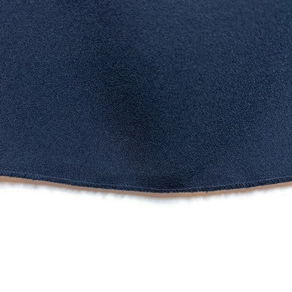 Vince Camuto Long Sleeve Dress High Neck Button Collar 12 Navy Blue - Picture 4 of 6